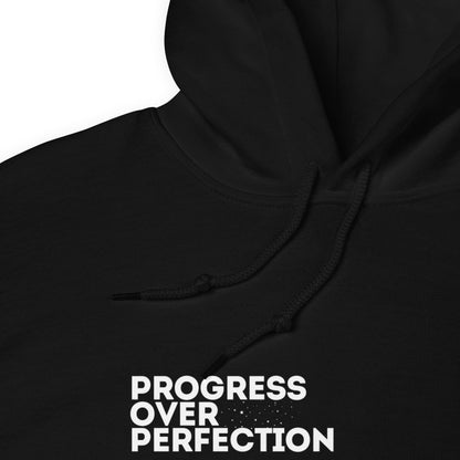 Progress Over Perfection Black Hoodie