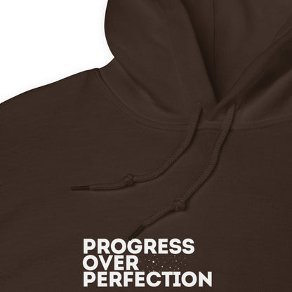 Progress Over Perfection Dark Chocolate Hoodie