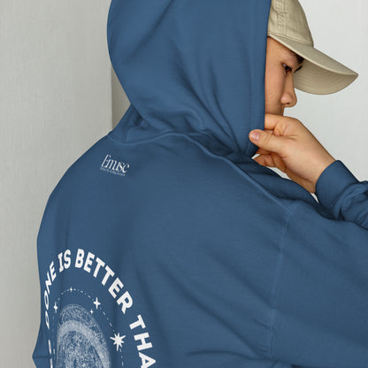 Progress Over Perfection Indigo Blue Hoodie