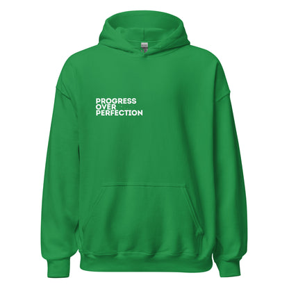 Progress Over Perfection Irish Green Hoodie