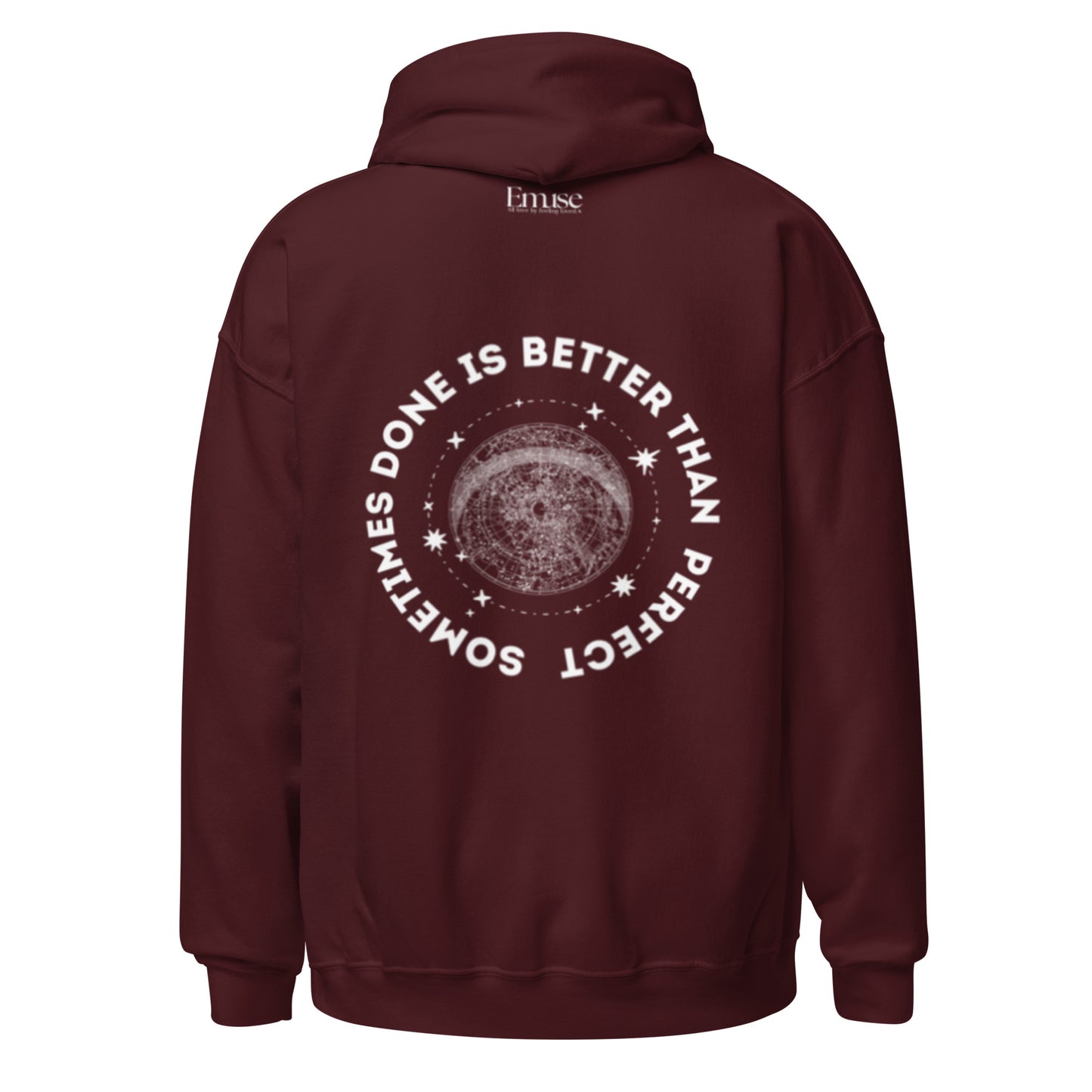 Progress Over Perfection Maroon Hoodie