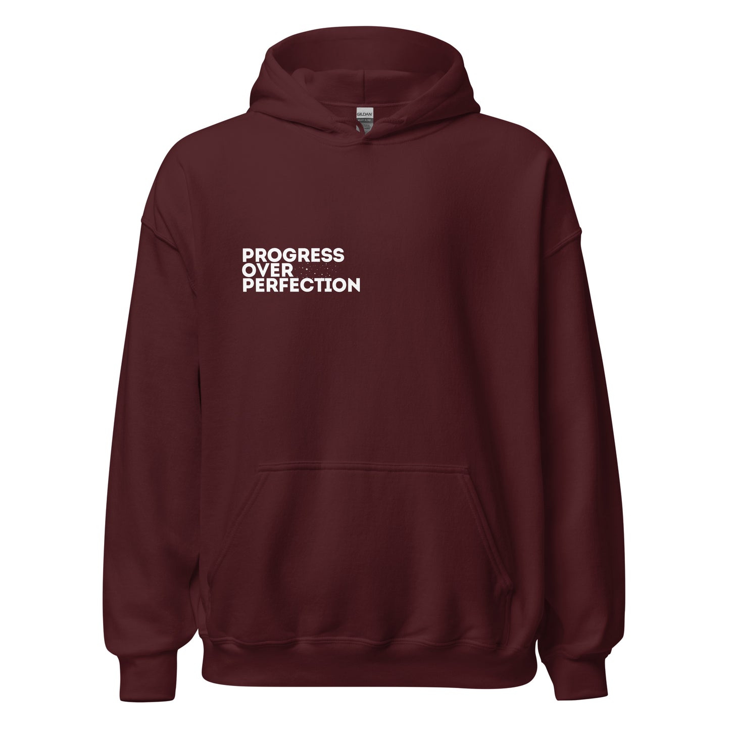 Progress Over Perfection Maroon Hoodie