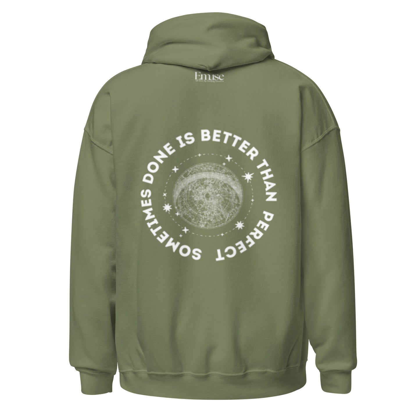 Progress Over Perfection Military Green Hoodie