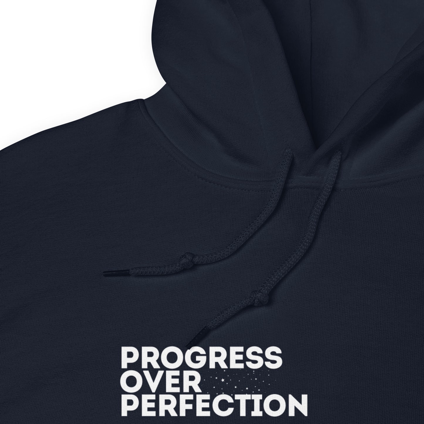 Progress Over Perfection Navy Hoodie