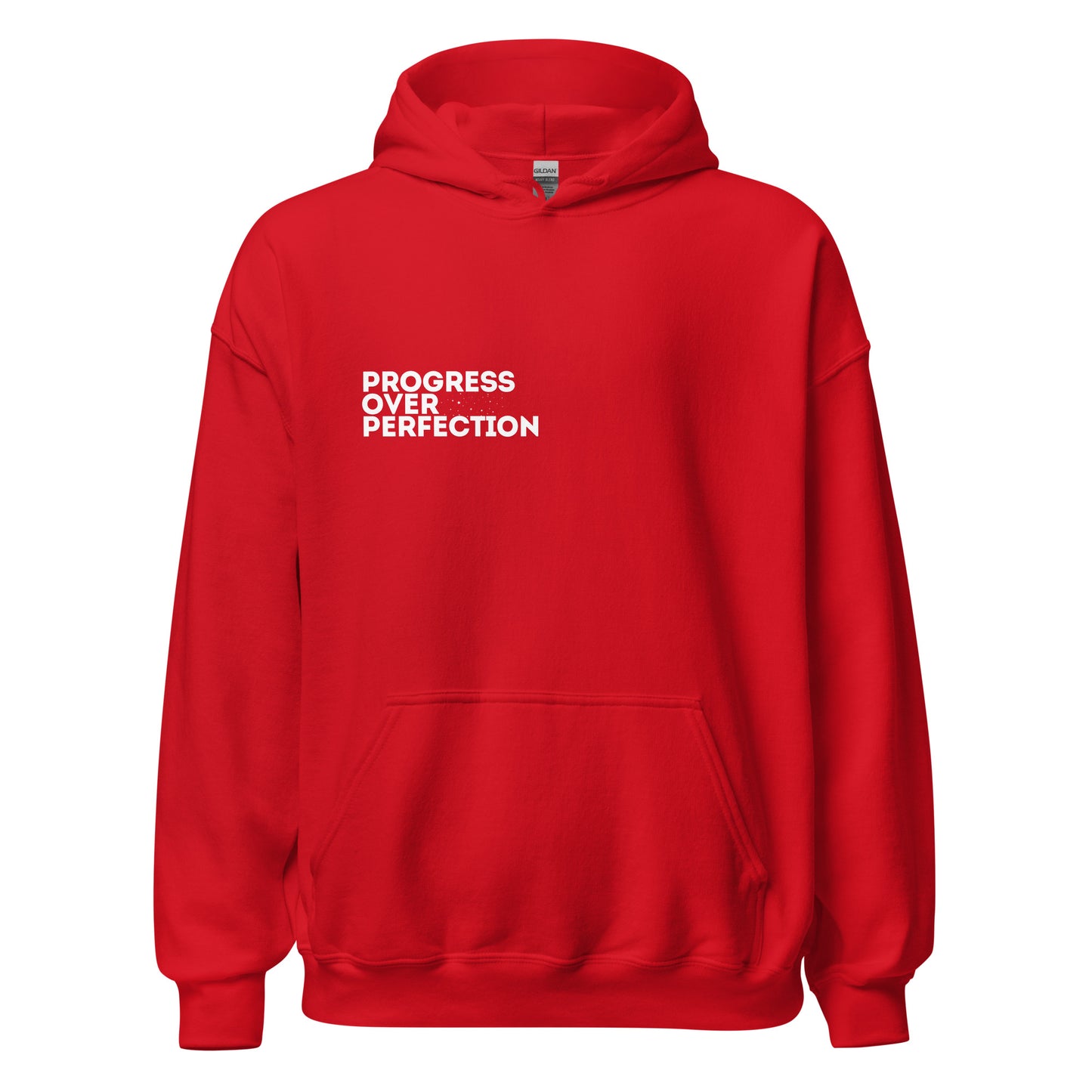 Progress Over Perfection Red Hoodie