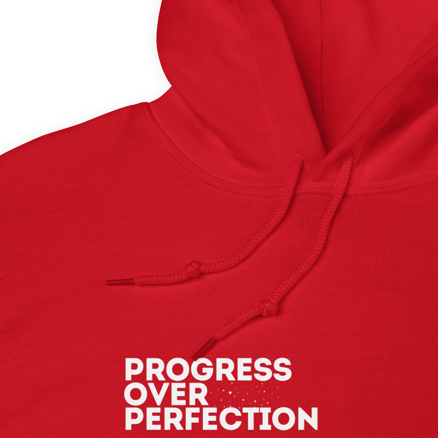 Progress Over Perfection Red Hoodie