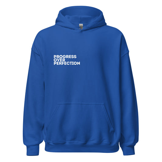 Progress Over Perfection Royal Blue Hoodie