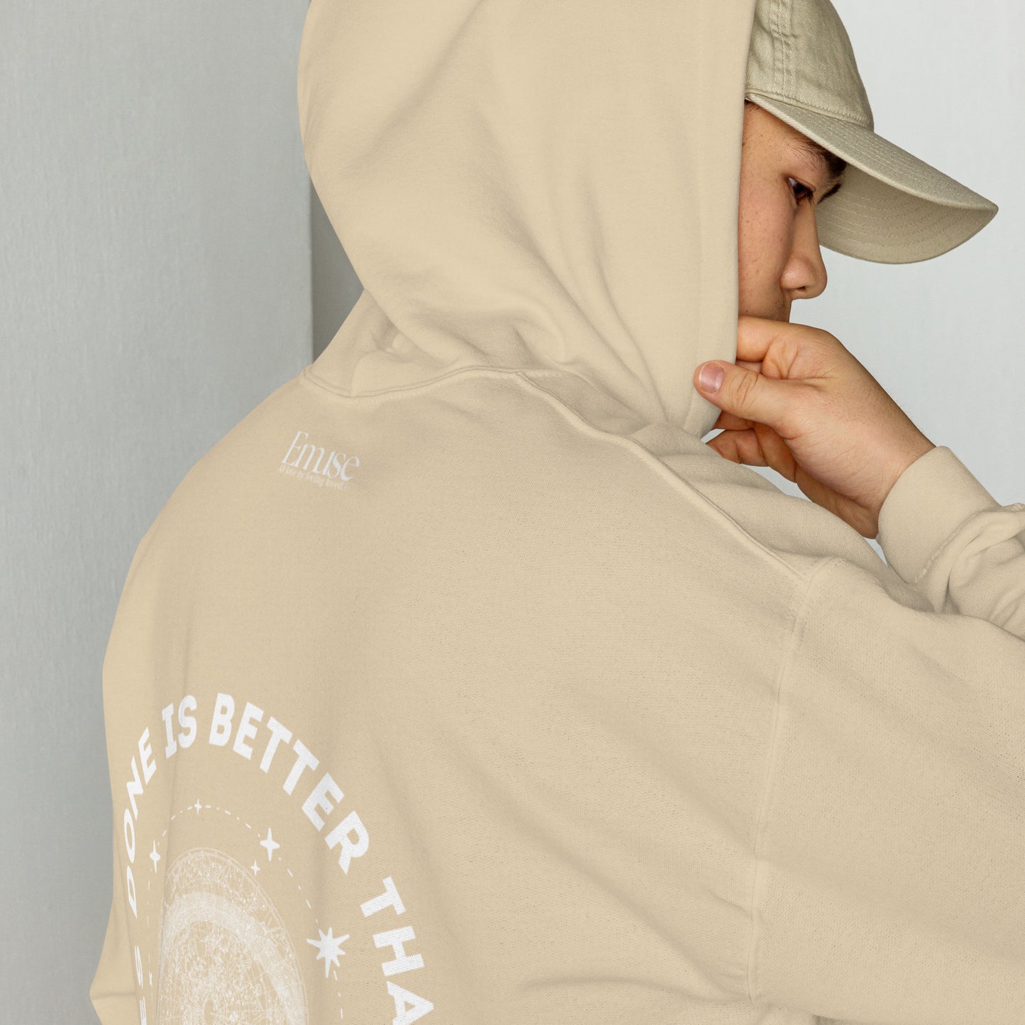 Progress Over Perfection Sand Hoodie