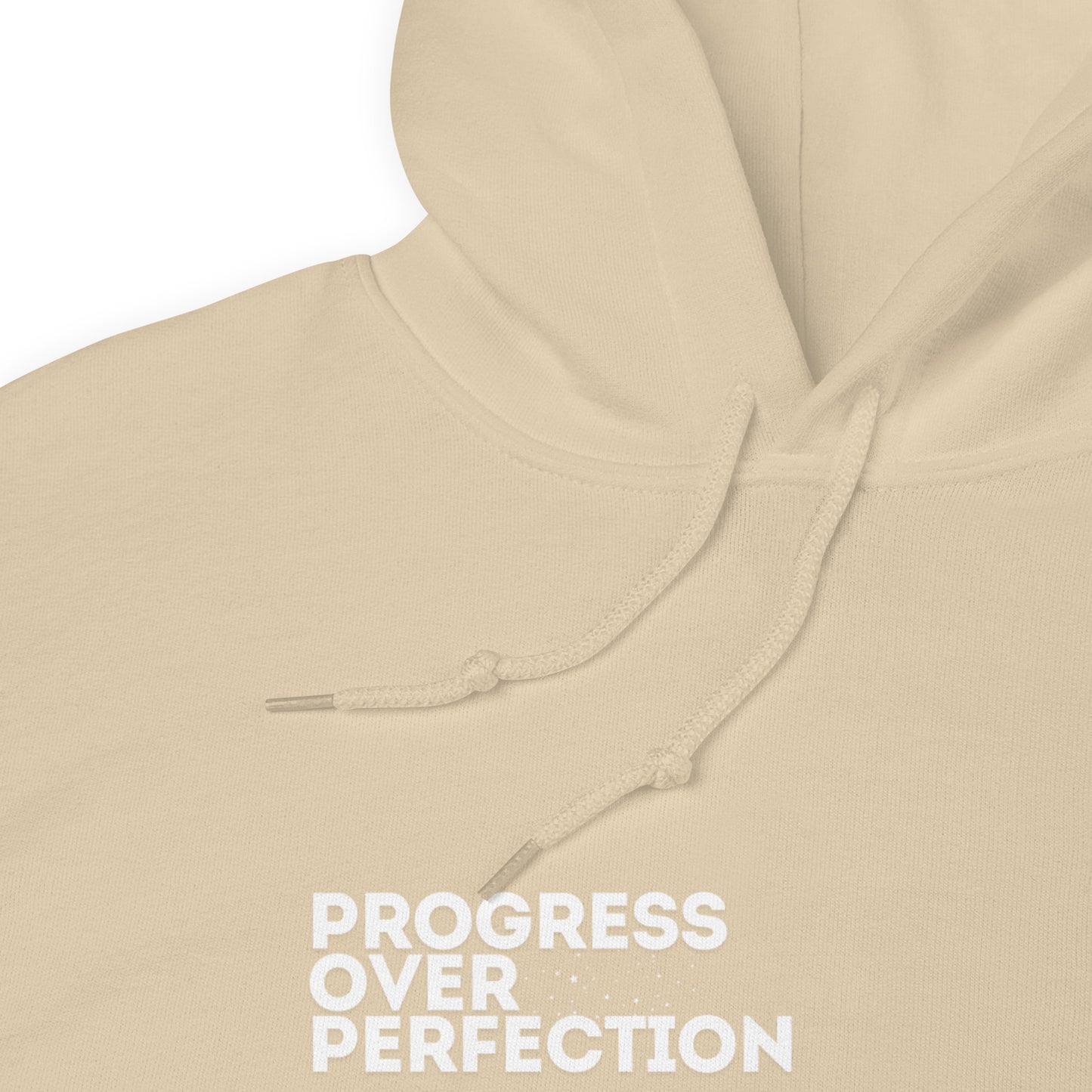 Progress Over Perfection Sand Hoodie